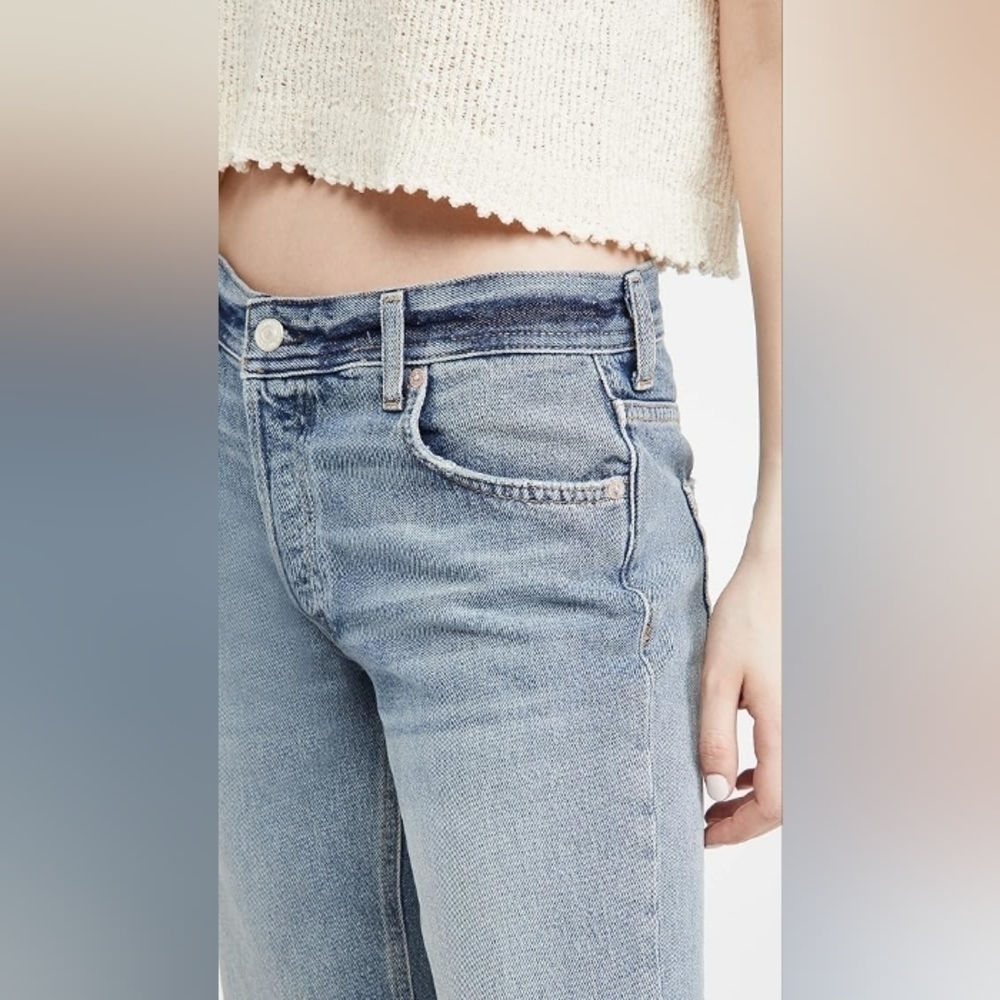NWT Free People Maggie Mid Rise Straight Jeans Size 24 - Picture 7 of 13